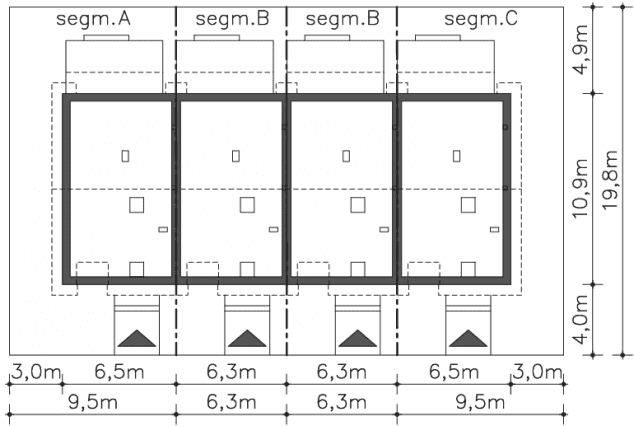 Rzut projektu Clermont (LMS24) - Usytuowanie na działce