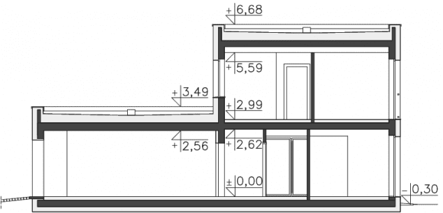 Rzut projektu Delft IV (DCP294c) - Przekrój