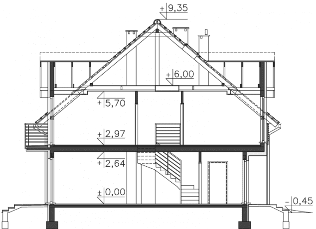 Rzut projektu Lillehammer (LMS26) - Przekrój