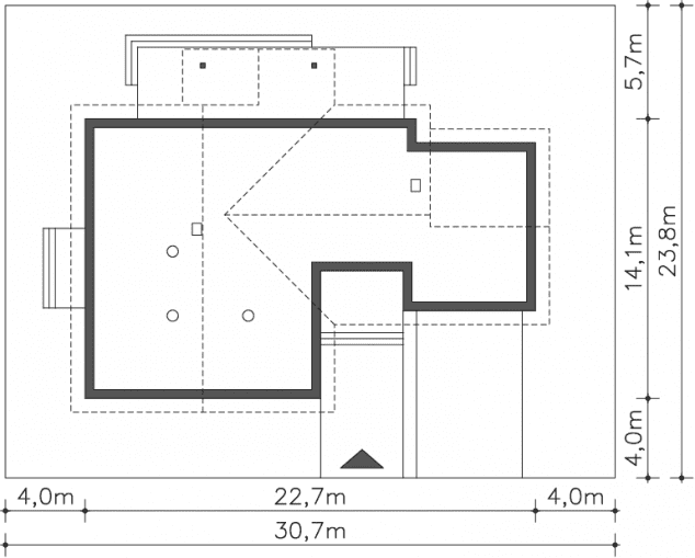 Rzut projektu Noordwijk (DCB137) - Usytuowanie na działce