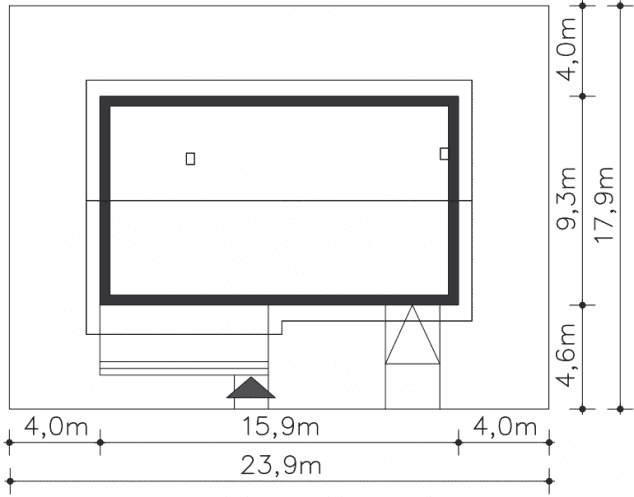 Rzut projektu Royan VII (DCB89f) - Usytuowanie na działce