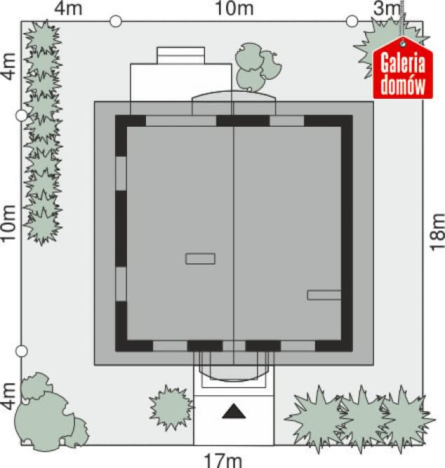 Rzut projektu Dom przy Cyprysowej 42 - Sytuacja