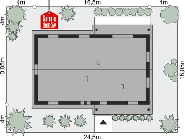 Rzut projektu Dom przy Bukowej 30 - Sytuacja