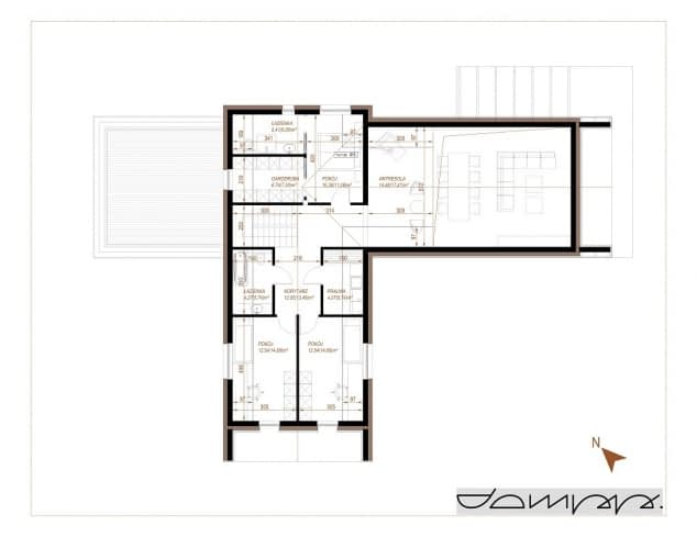 Rzut projektu HOUSE X10.1 – MUROWANY - Piętro
