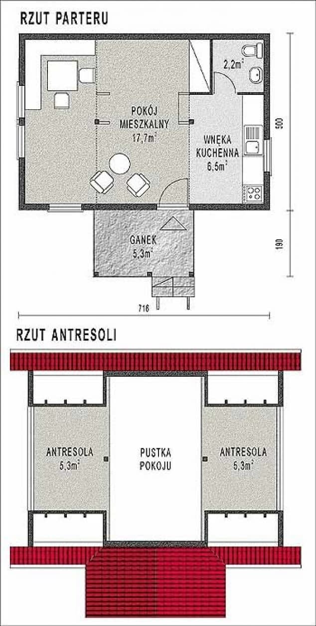 Rzut projektu WB-3358 - Parter