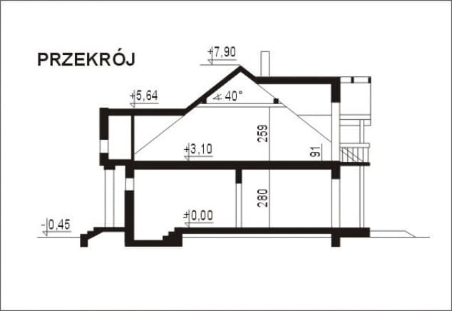 Rzut projektu WB-3428 - Przekrój