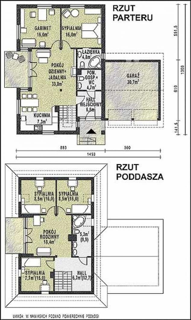 Rzut projektu WB-3903 - Parter