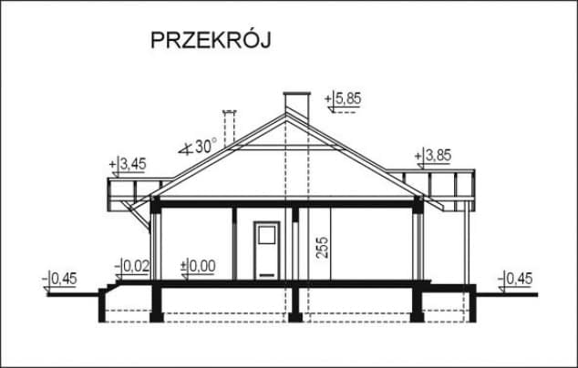 Rzut projektu WB-0014 - Przekrój