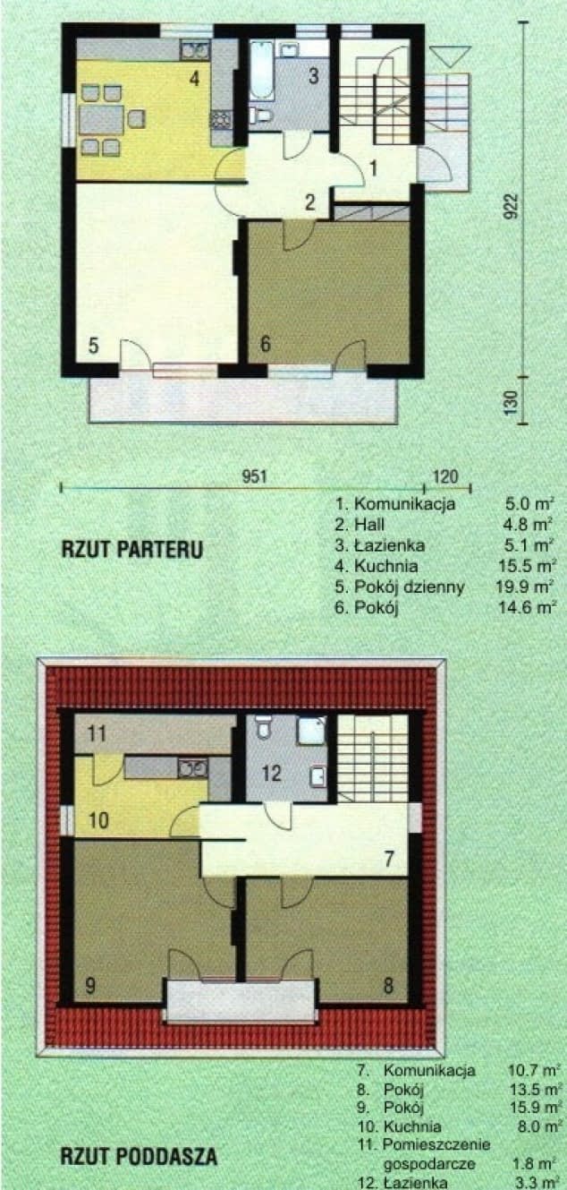 Rzut projektu WB-3412 - Parter