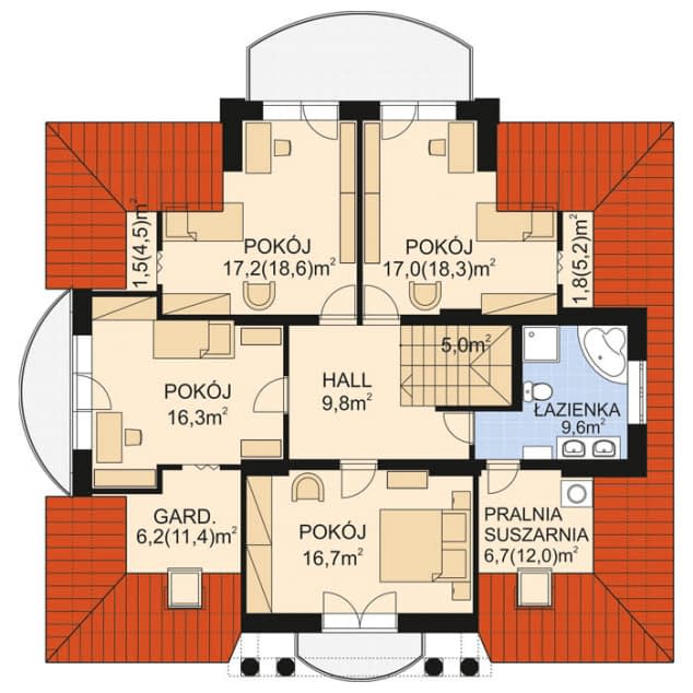 Rzut projektu APS 022 - Poddasze