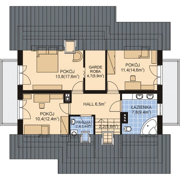 Rzut projektu APS 282 ECO - 