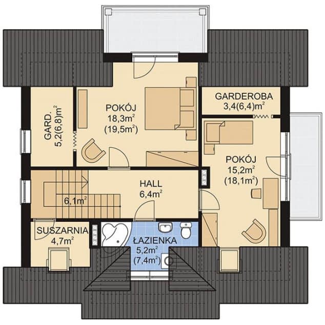 Rzut projektu APS 132 NEW - 