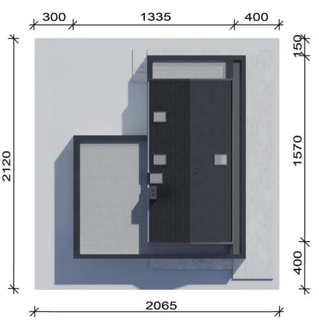 Rzut projektu NewHouse 755 G2 - Usytuowanie na działce