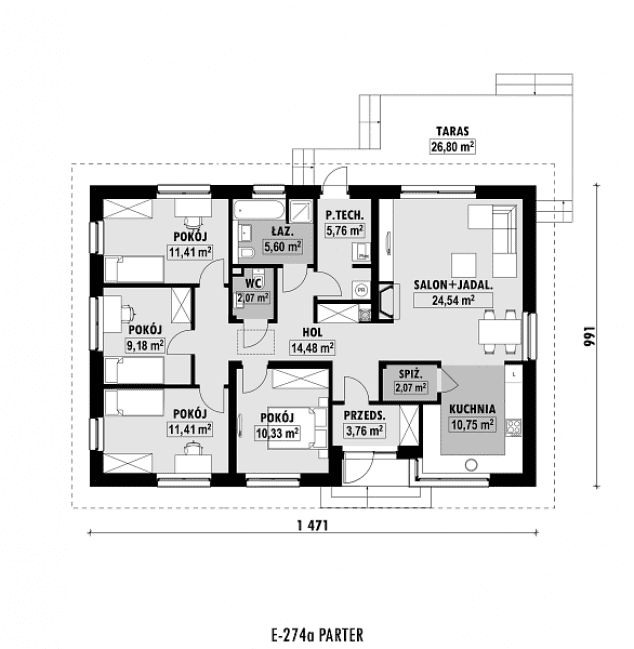 Rzut projektu E-274a -  