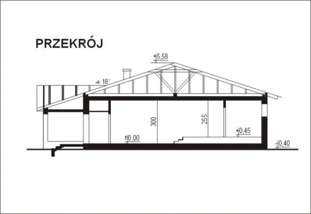 Rzut projektu WB-3418 - Przekrój