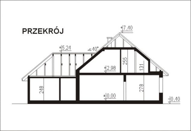 Rzut projektu WB-3944 - Przekrój