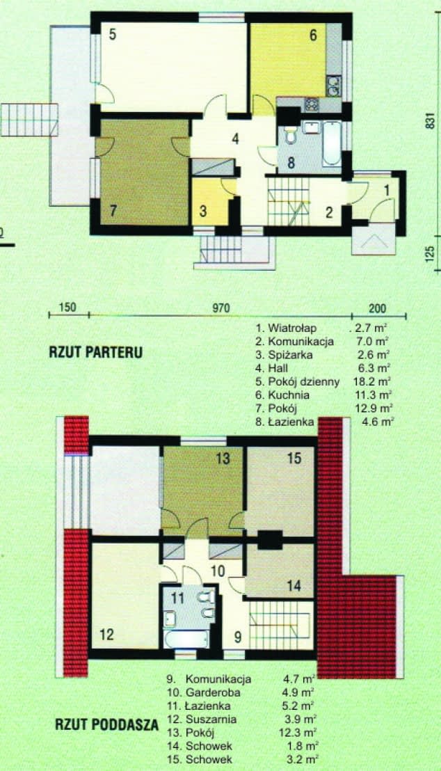 Rzut projektu WB-3446 - Parter