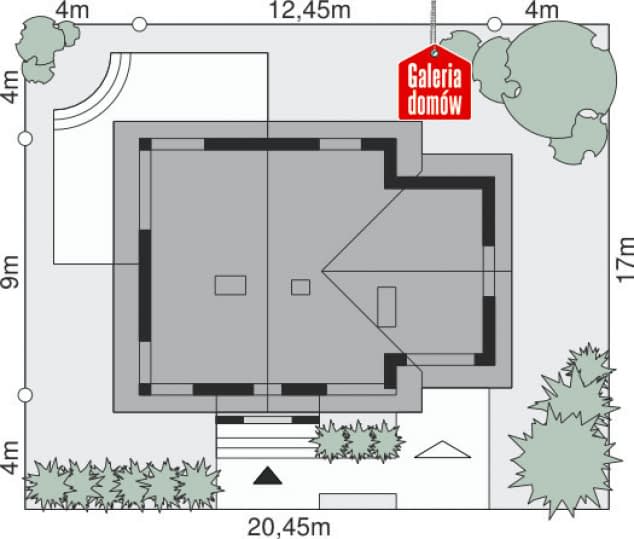 Rzut projektu Dom przy Cyprysowej 29 - Sytuacja