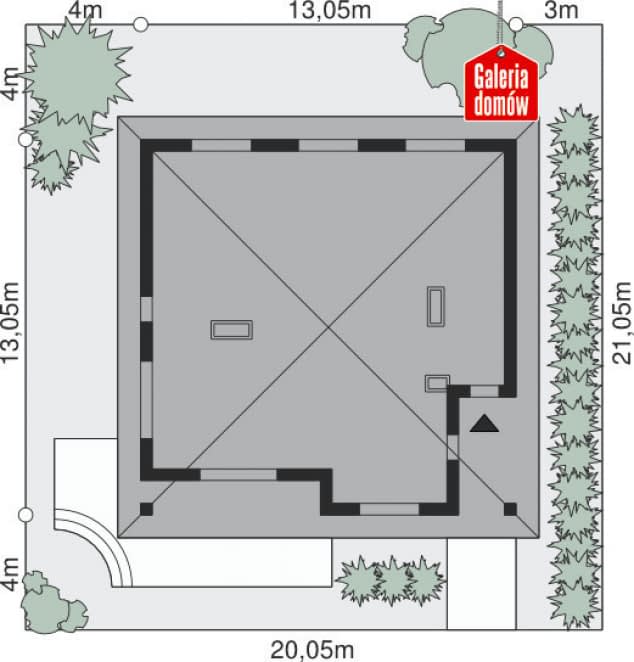 Rzut projektu Dom przy Makowej 3 - Sytuacja