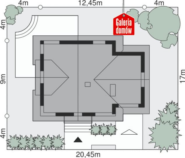 Rzut projektu Dom przy Cyprysowej 33 - Sytuacja