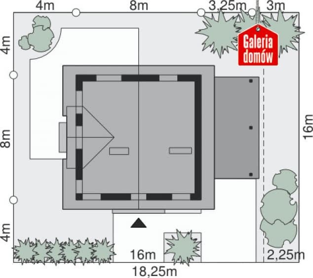 Rzut projektu Dom przy Cyprysowej 34 - Sytuacja
