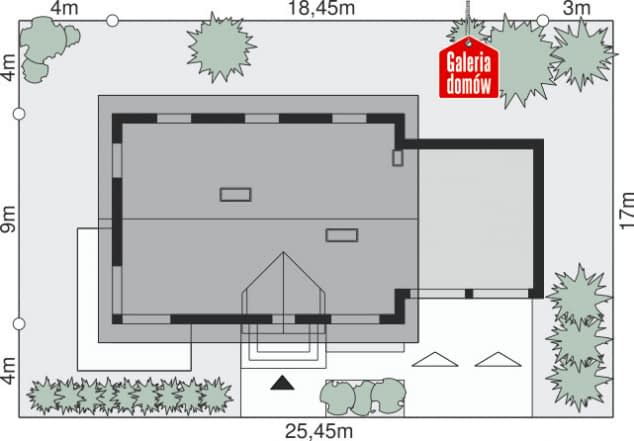 Rzut projektu Dom przy Alabastrowej 7 - Sytuacja