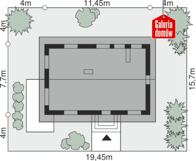 Rzut projektu Dom przy Alabastrowej 29 - Sytuacja
