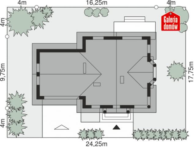 Rzut projektu Dom przy Przyjaznej 11 - Sytuacja