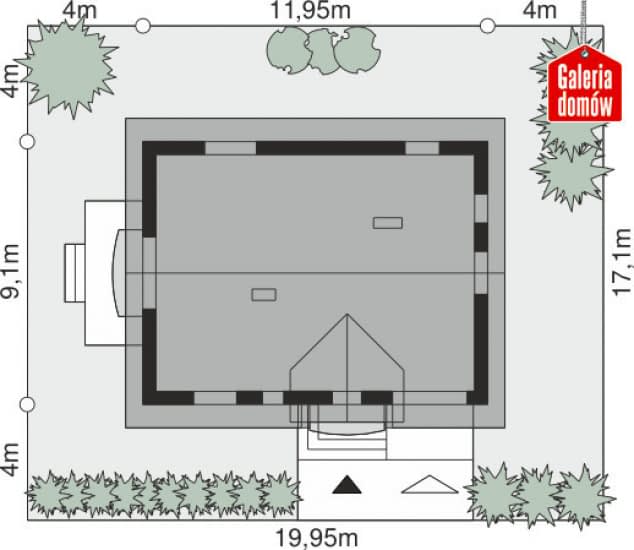 Rzut projektu Dom przy Alabastrowej 34 - Sytuacja