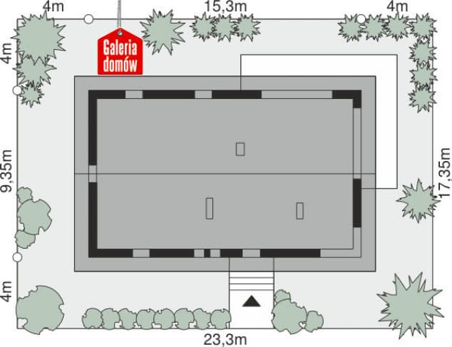 Rzut projektu Dom przy Bukowej 9 - Sytuacja