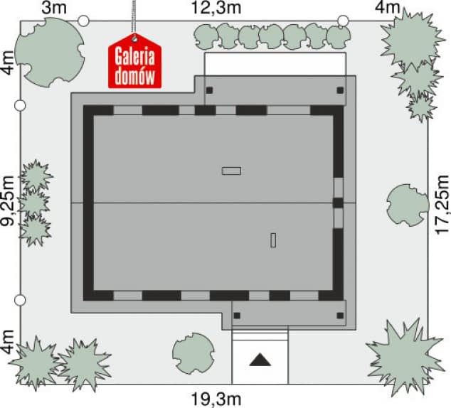 Rzut projektu Dom przy Bukowej 21 - Sytuacja