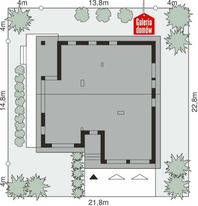 Rzut projektu Dom przy Przyjemnej 25 bis - Sytuacja