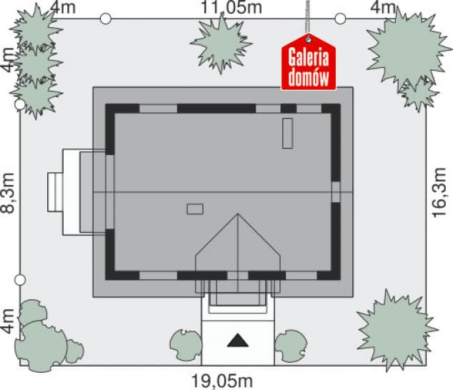Rzut projektu Dom przy Alabastrowej 56 - Sytuacja