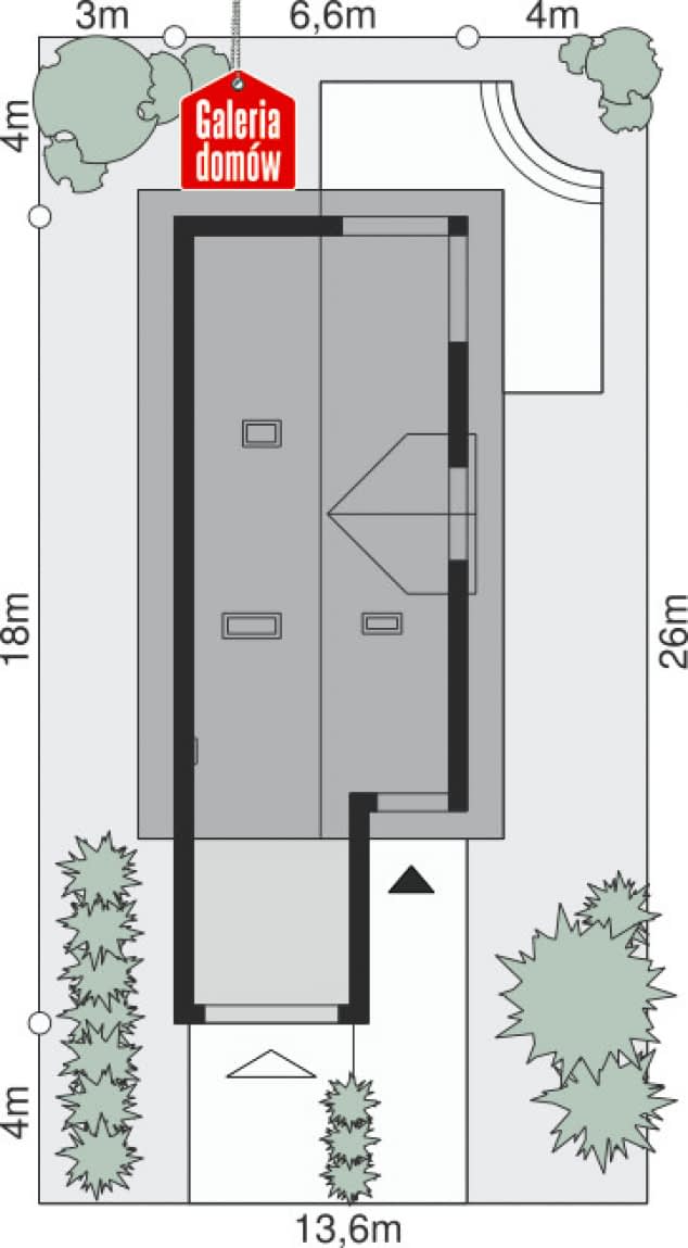 Rzut projektu Dom przy Migdałowej 5 - Sytuacja