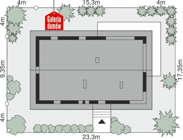 Rzut projektu Dom przy Bukowej 40 - Sytuacja