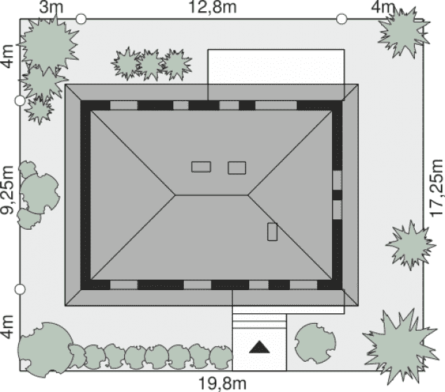 Rzut projektu Dom przy Bukowej 44 - Sytuacja