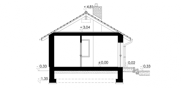 Rzut projektu Paulus I - Przekrój