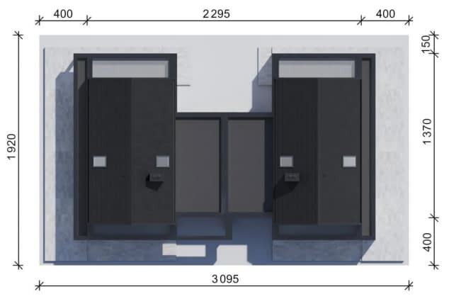Rzut projektu NewHouse 753 B G1 - Usytuowanie na działce