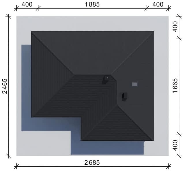 Rzut projektu NewHouse 780 - Usytuowanie na działce