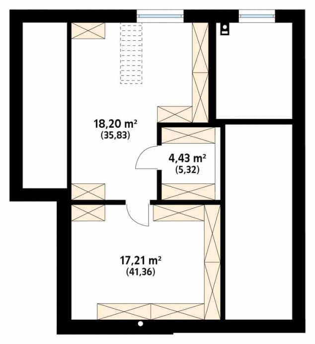 Rzut projektu Kalatea (CE) - poddasze