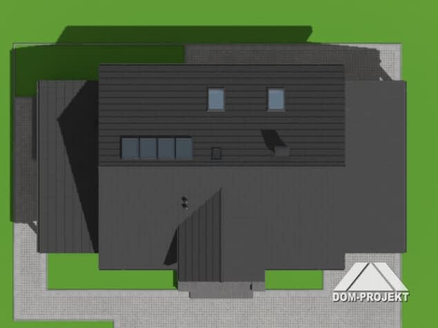 Rzut projektu paczkowice 55m - Sytuacja