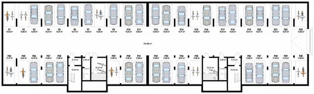 Rzut projektu Spokojny (SI) - piwnica