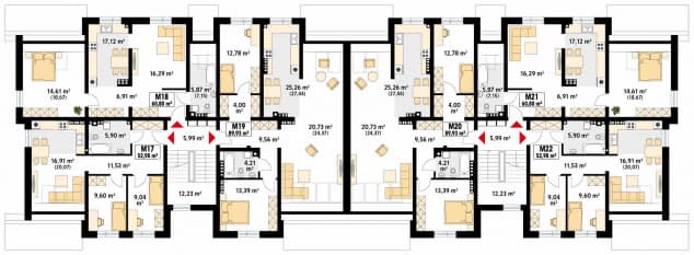 Rzut projektu Akant 5 (CE) - pietro2