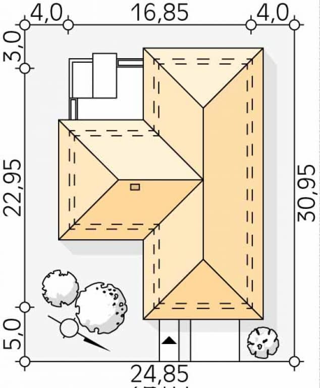 Rzut projektu Ambrozja 10 (CE) - Usytuowanie na działce