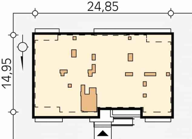 Rzut projektu Akant 2 (CE) - Usytuowanie na działce