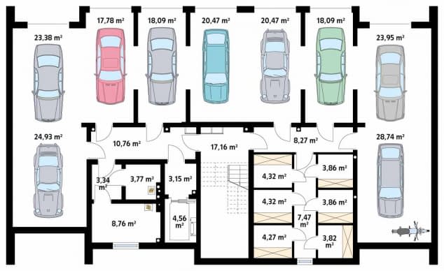 Rzut projektu Akant 2 (CE) - piwnica