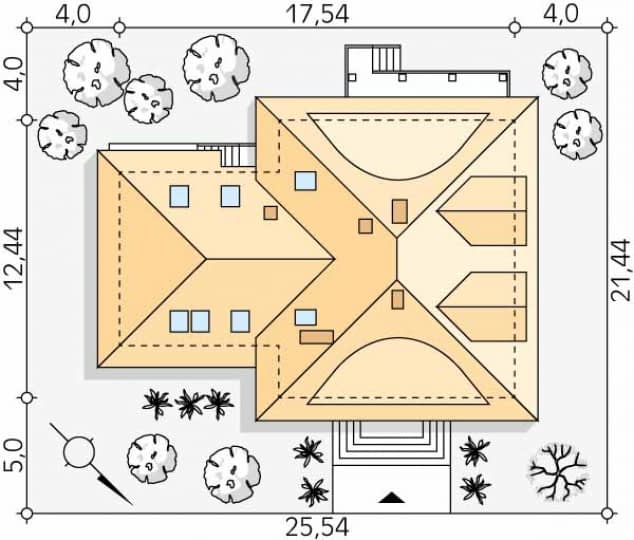 Rzut projektu Feria dr-B (DR-B) - Usytuowanie na działce