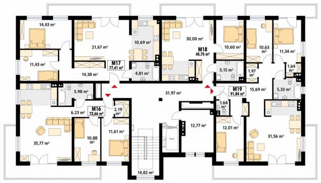 Rzut projektu Saturn (CE) - pietro3