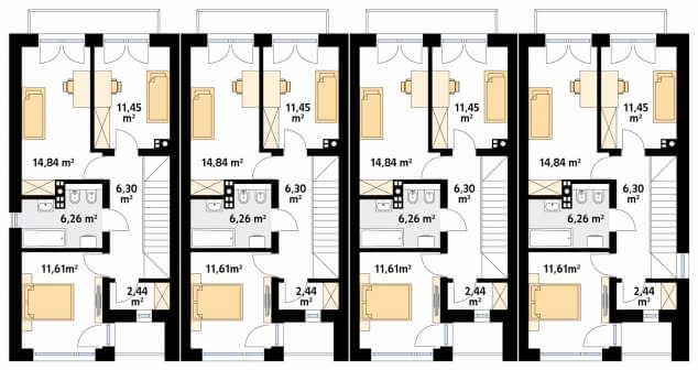 Rzut projektu Wiąz (CE) - poddasze