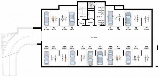 Rzut projektu Kameralny (SL) - piwnica